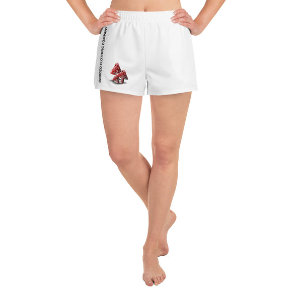 Mushroom Snobozo logo Women's Athletic Short Shorts