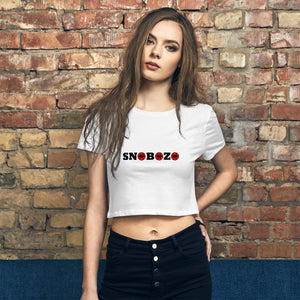 Snobozo Logo Women’s Crop Tee Ski and Snowboard clothes